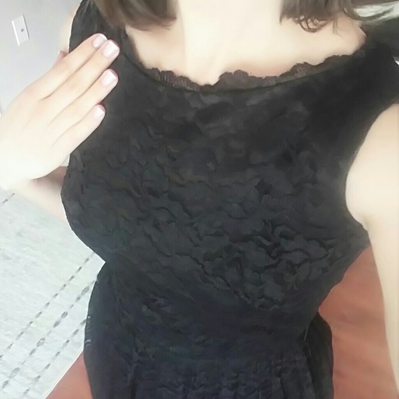 Vintage Black Lace Dress - Picture 3 of 8